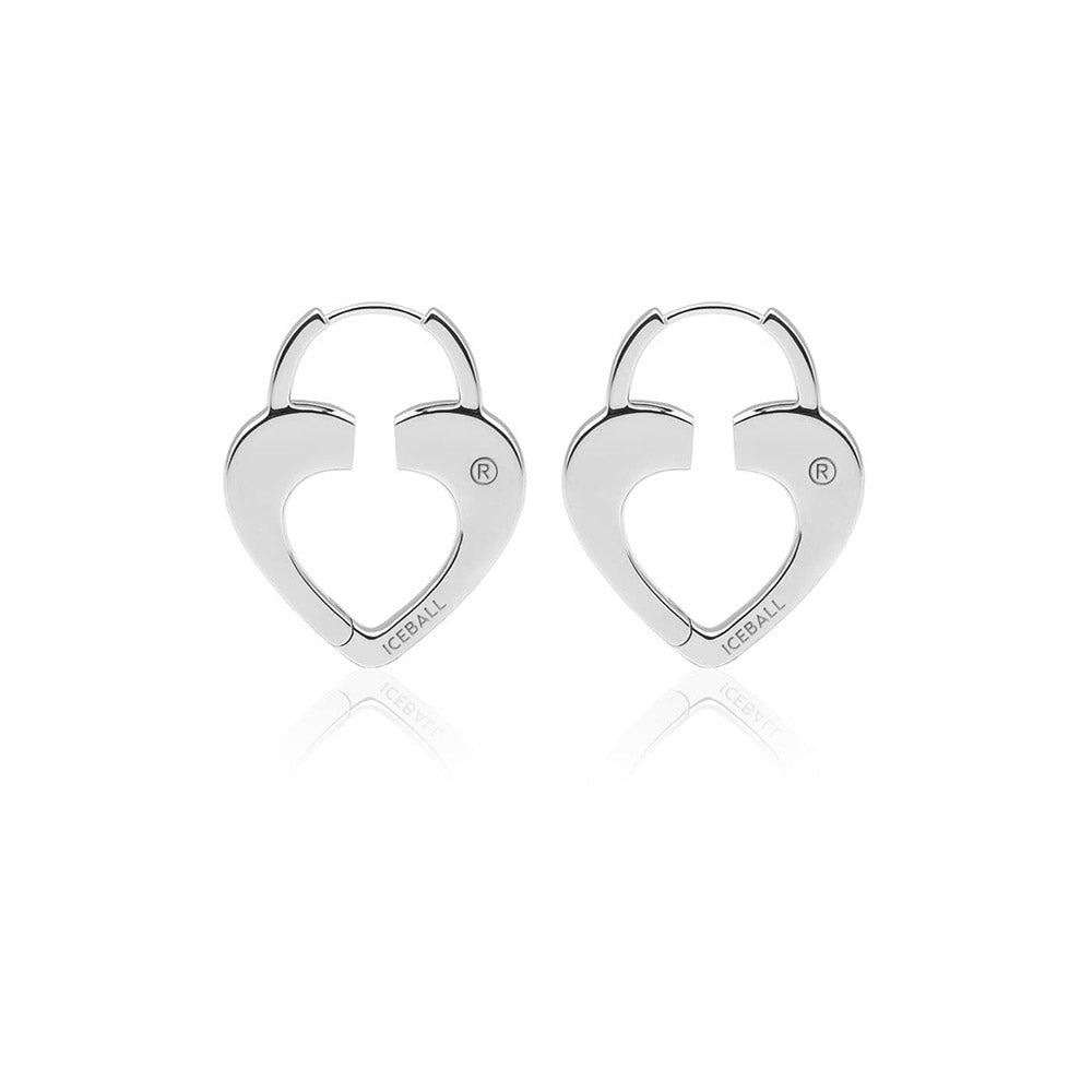 Heart lock earring (WG)