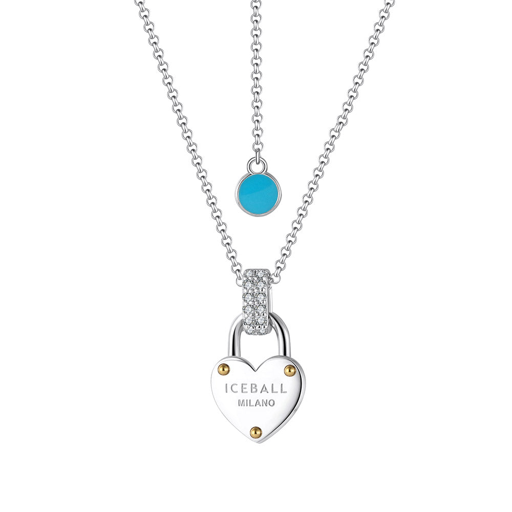 Heart lucchetto necklace (WG)