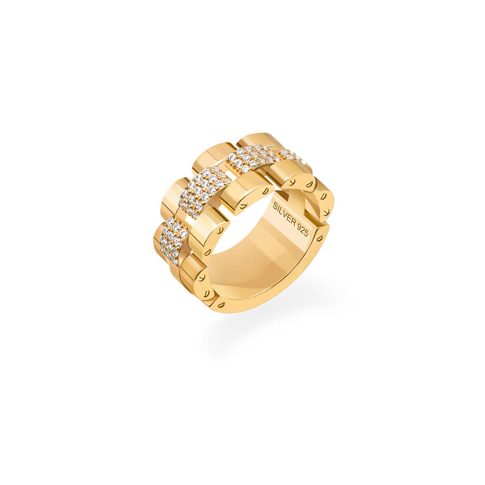 Ice triple link ring (G)