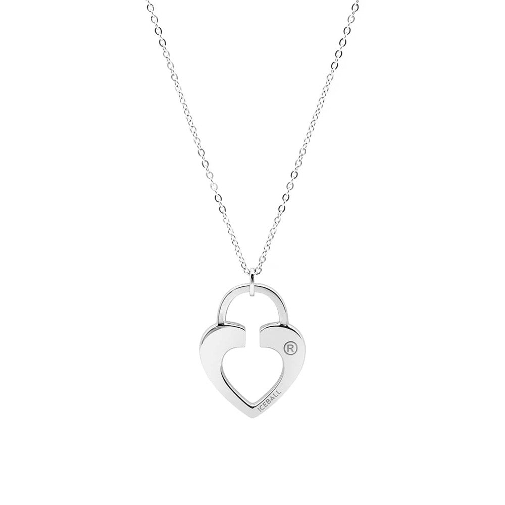 Heart lock necklace (WG)