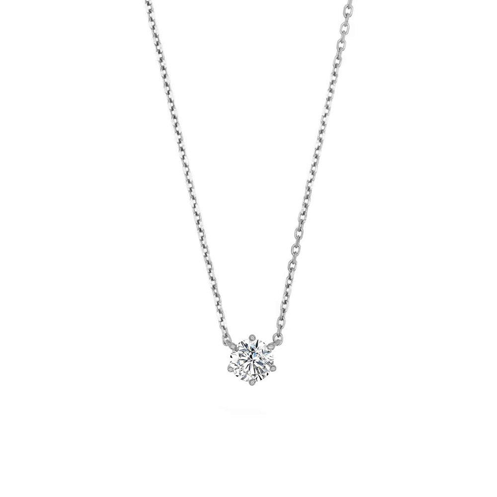 Ice carat 5.5mm necklace (WG)