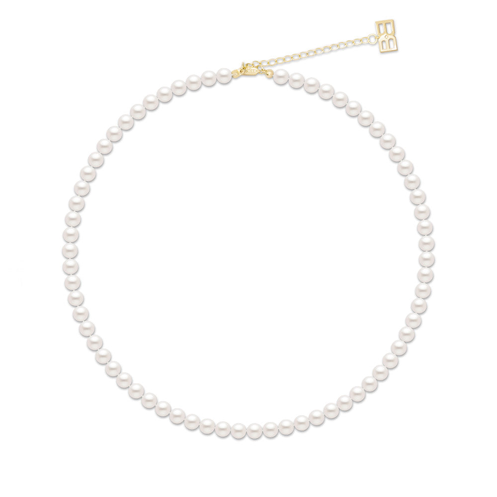 Ice pearl necklace M (White)