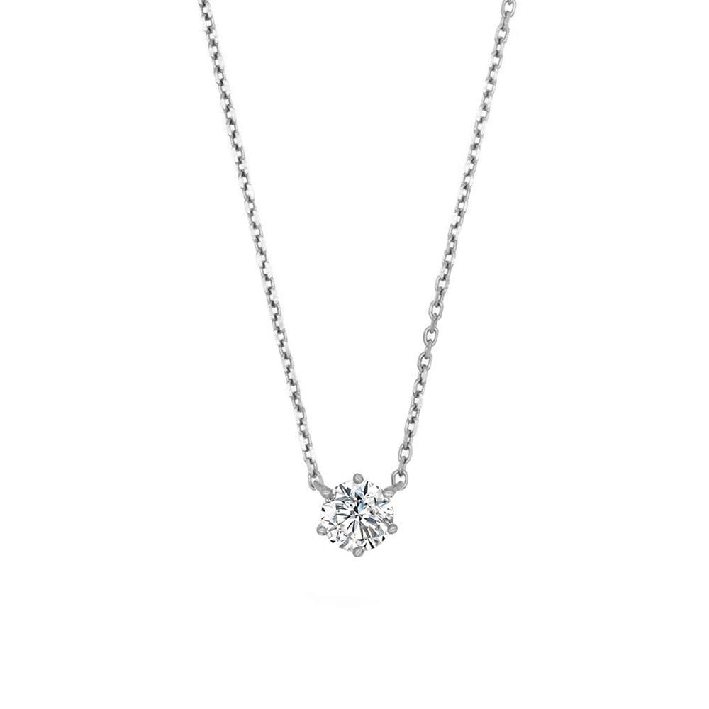 Ice carat 7mm necklace (WG)