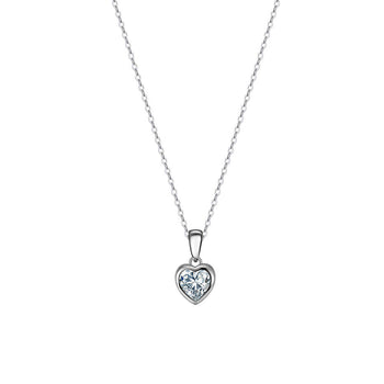 Ice block heart necklace (WG)