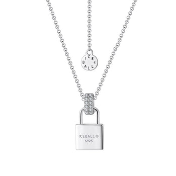 Square lucchetto necklace (WG,G)