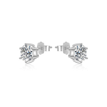 Ice 6 prong earring (WG)