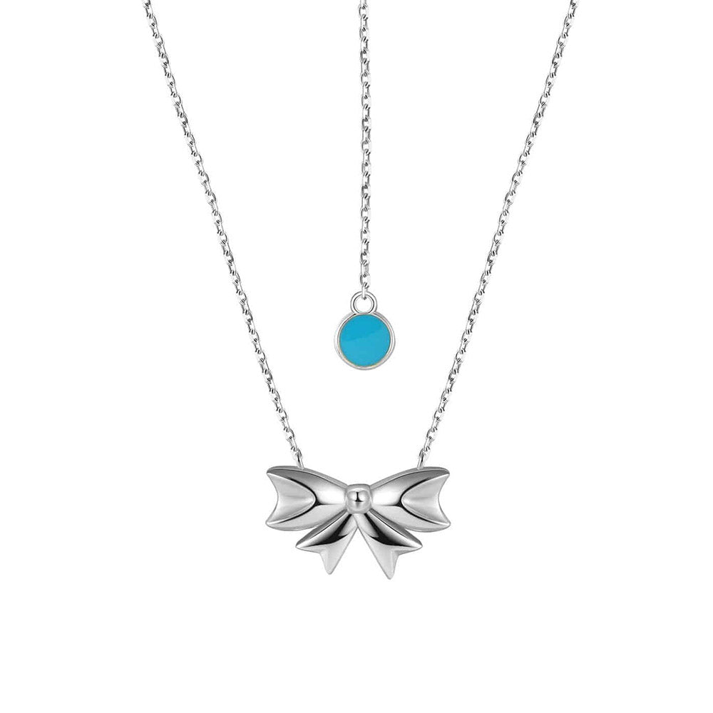 Chic ribbon necklace (WG)