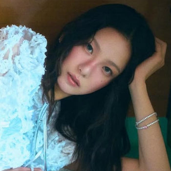 Ice single pink heart tennis bracelet (WG)