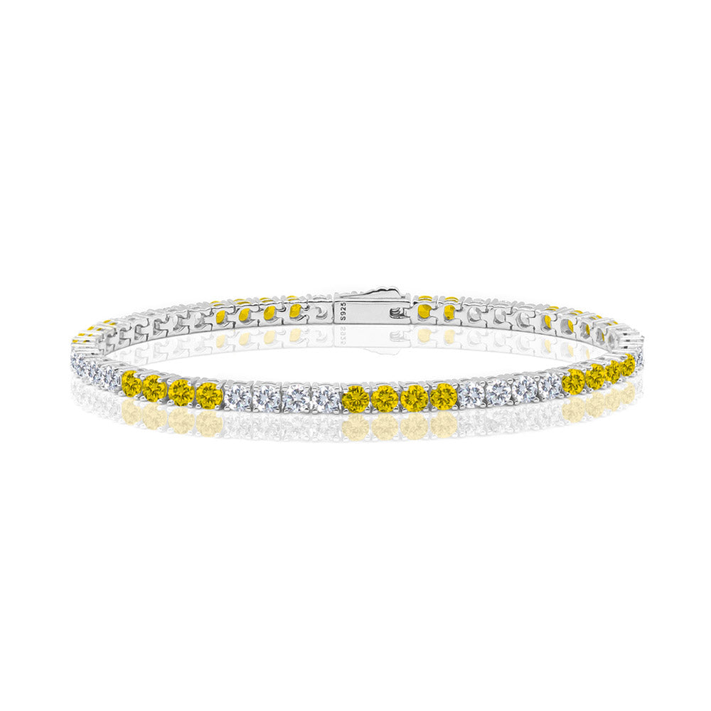 Ice tennis bracelet 3mm (WG+TOPAZ YELLOW)