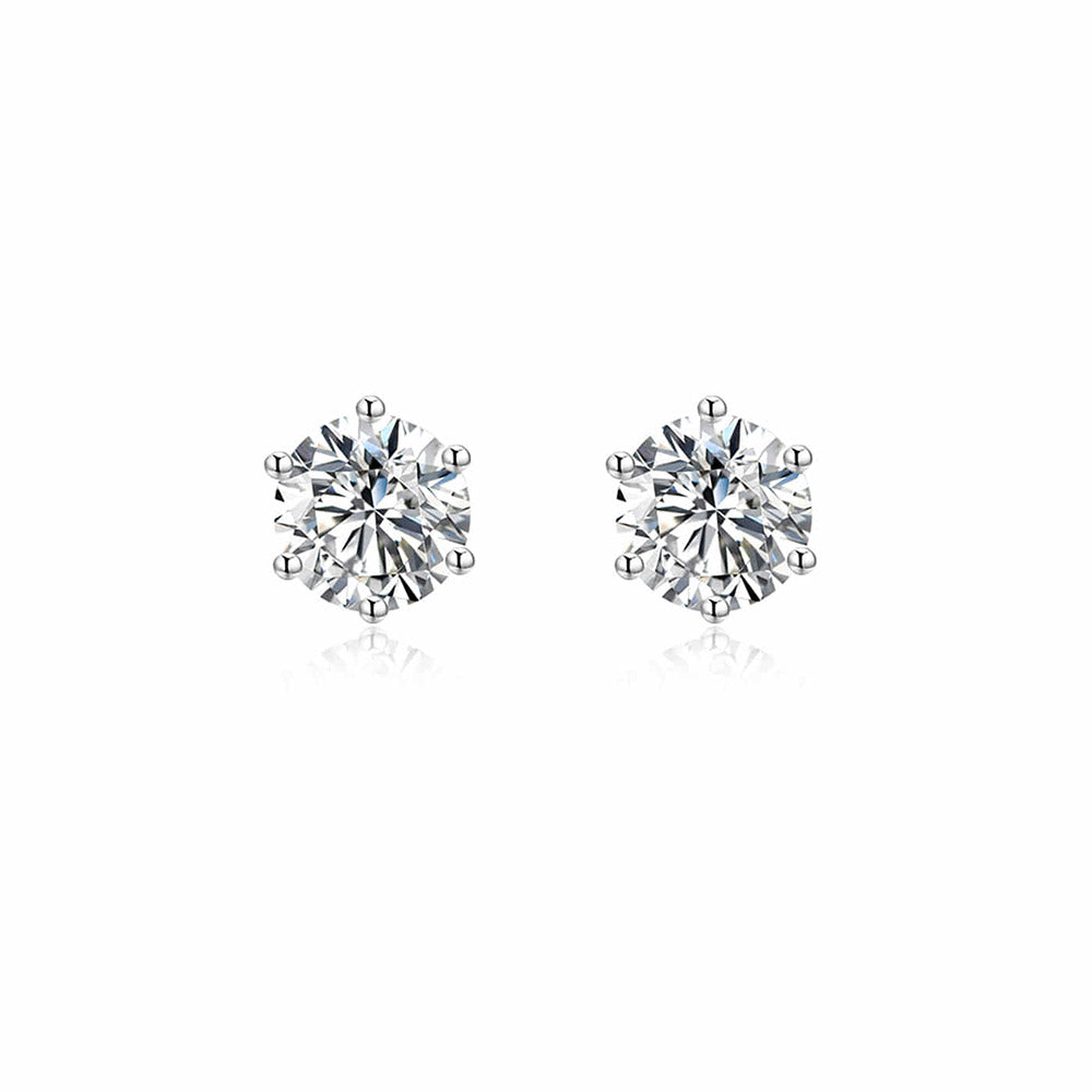 Ice 6 prong earring (WG)