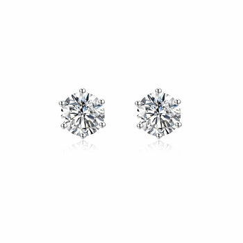 Ice 6 prong earring (WG)