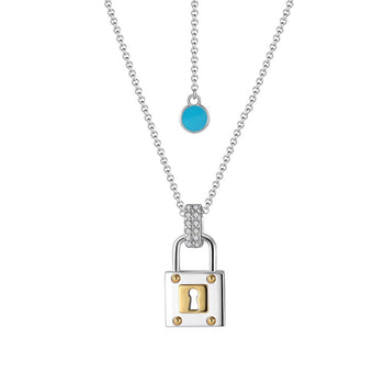 Square lucchetto necklace (WG,G)