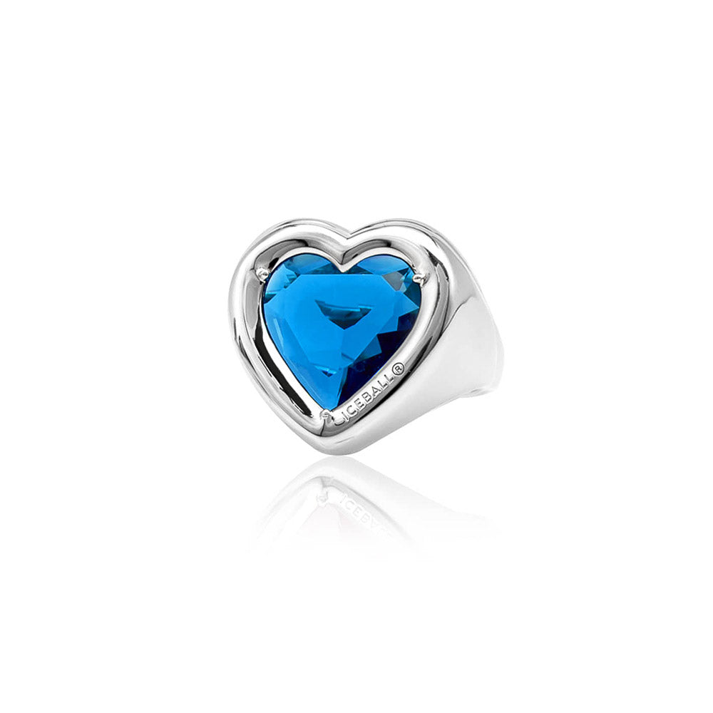 BIG heart ring (Blue)